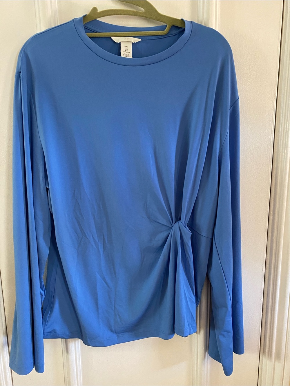 H&M Blue Twist-Detail Long Sleeve Top - Women